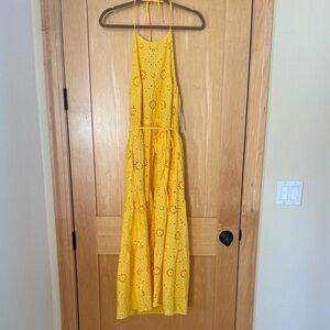 Time and Tru Yellow Floral Maxi Dress